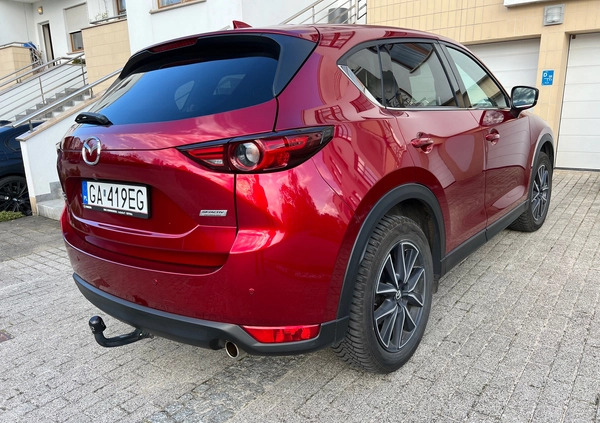 Mazda CX-5 cena 105000 przebieg: 116000, rok produkcji 2018 z Gdańsk małe 67